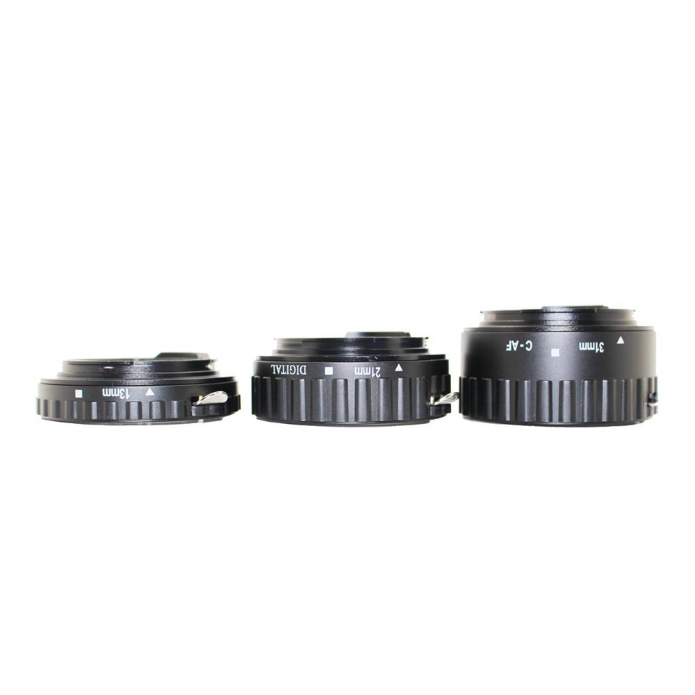 AKDSteel Metal Mount Lens Adapter Auto Focus AF Macro Extension Tube Ring for Ca-Non EOS EF-S Lens 750D 80D 7D T6s 60D 7D 550D 5D Mark IV Blue 